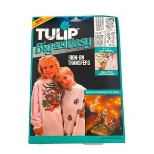 NIB Tulip Big and Easy Iron-On Transfer Flower Transfer Tulip Transfer Sheet